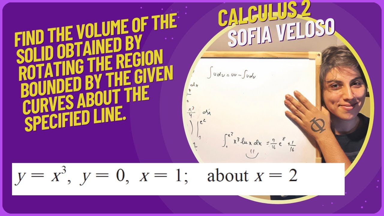6.2.15Find the volume of the solid obtained by rotating the region y = x^3, y = 0, x =1, about x = 2