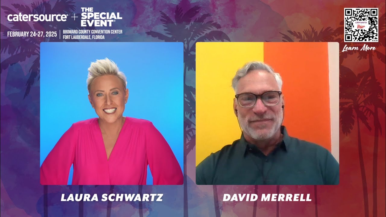 Laura Schwartz previews the 2025 Catersource + The Special Event Show with David Merrell of AOO!