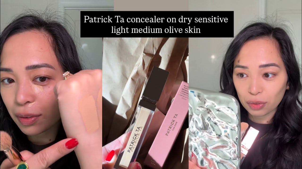 Patrick Ta concealer shade light golden 3 try on review 