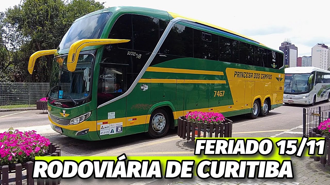 ÔNIBUS ATRASADOS! O RETRÔ da PRINCESA DOS CAMPOS! MOVIMENTO no FERIADO - RODOVIÁRIA de CURITIBA!