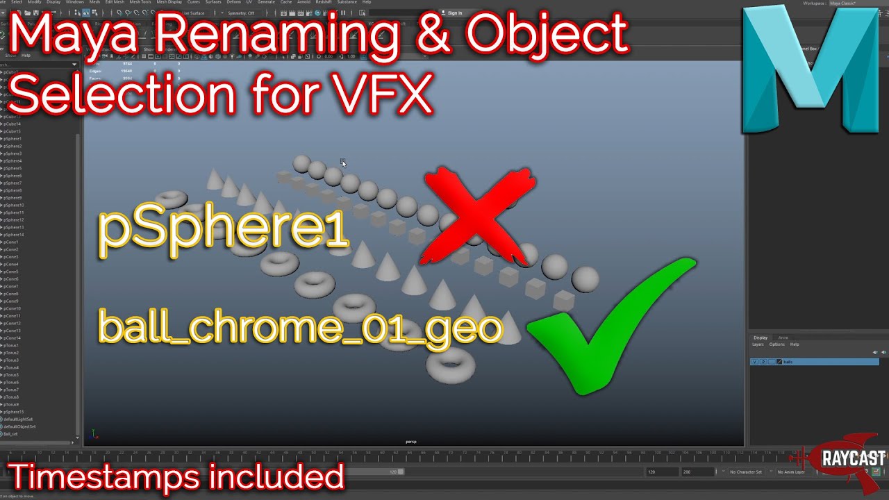 Maya Renaming & Object Selection For VFX
