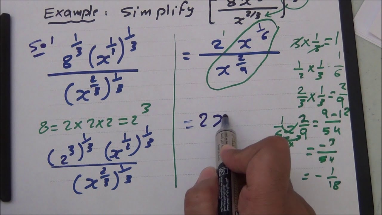 Rational Exponentsالأسس النسبية
