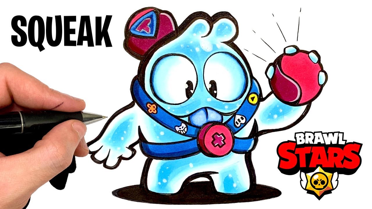 HOW TO COLOR SQUEAK FROM BRAWL STARS