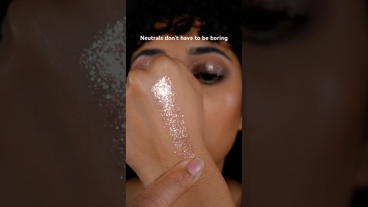 Neutrals don&rsquo;t have to be boring! #makeupinspo #neutralmakeup #makeup #eyeshadow #glittermakeup