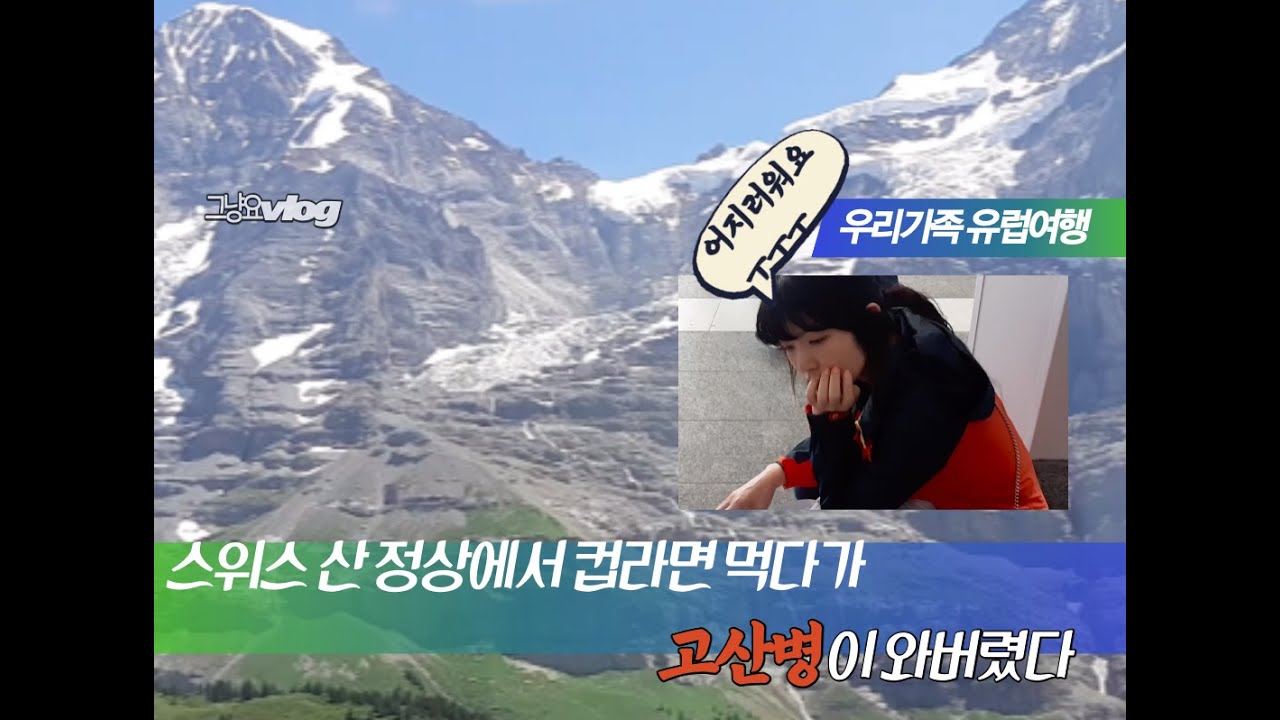 [유럽여행/여행로그]스위스 기차여행 - 산 정상에서 컵라면먹다 벌인 고산병과의 전쟁. 융프라우요흐 풍경 짱짱