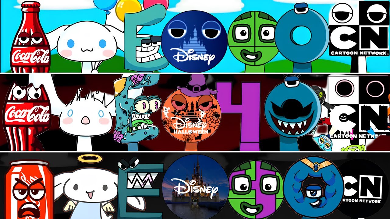 Incredibox Sprunki OC Phase 1 to Phase 3 Disney, O (Alphabet Lore) , E (Alphabet Lore) Emoji 61