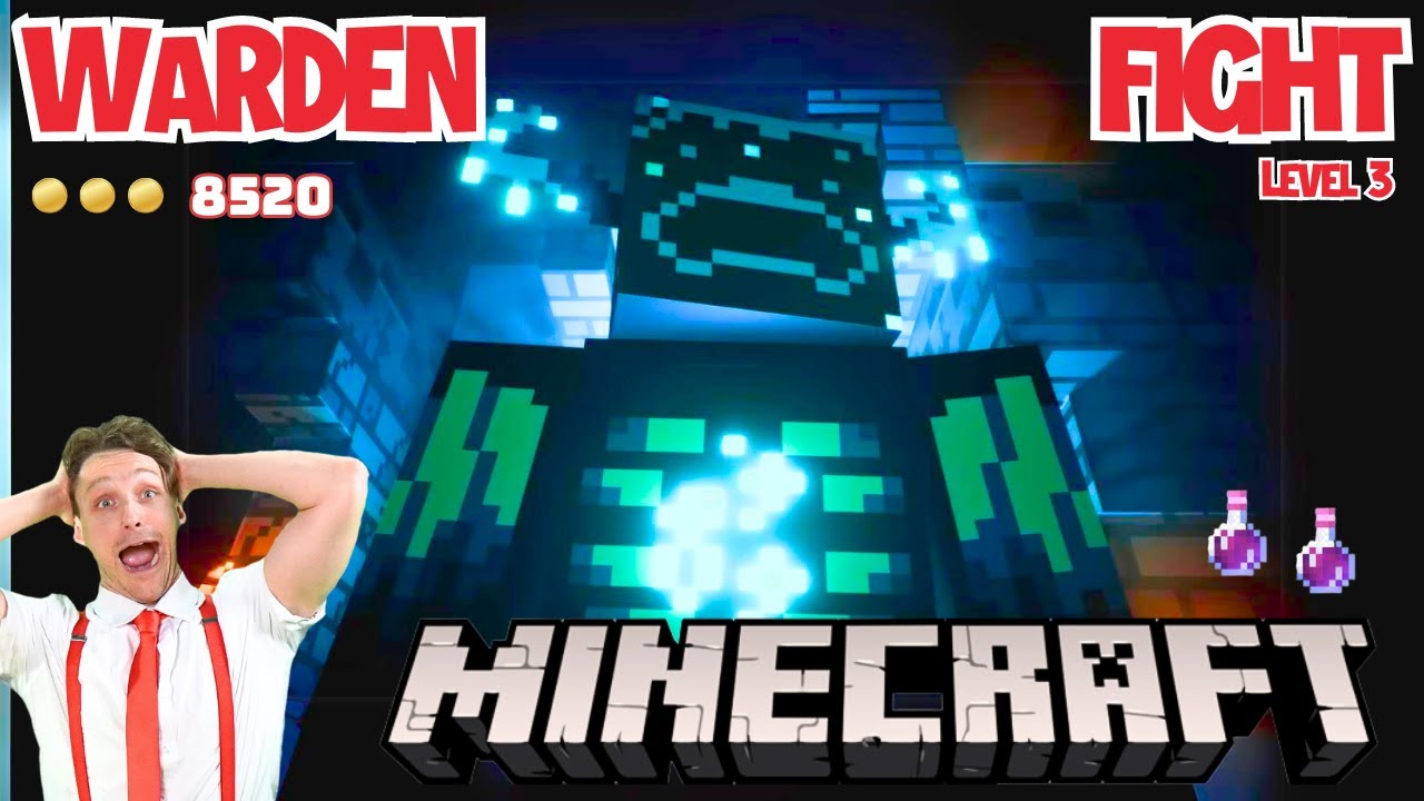 Minecraft Warden Battle ⚔️ | Kids Brain Break, Movement Exercise & PE Game