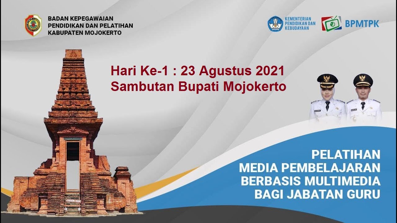 Pelatihan Media Pembelajaran Berbasis Multimedia Bagi Guru SMP Negeri  | Sambutan Bupati Mojokerto