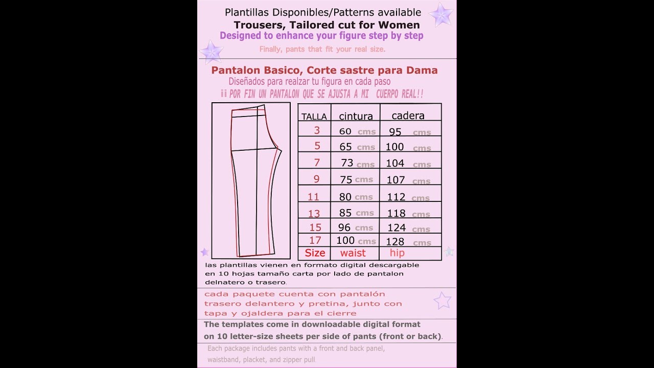 Pantalones por tallas