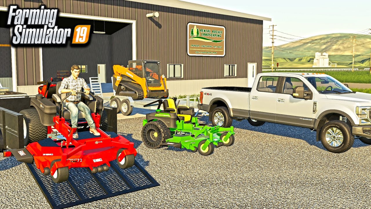 MOWING BUSINESS- HIRING NEW EMPLOYEE TO JOIN THE TEAM! | FARMING SIMULATOR 2019