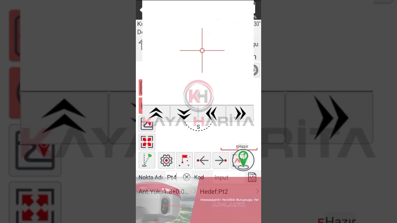 Alpha-GEO Matrix II Lazer ve kamera yardımı ile aplikasyon