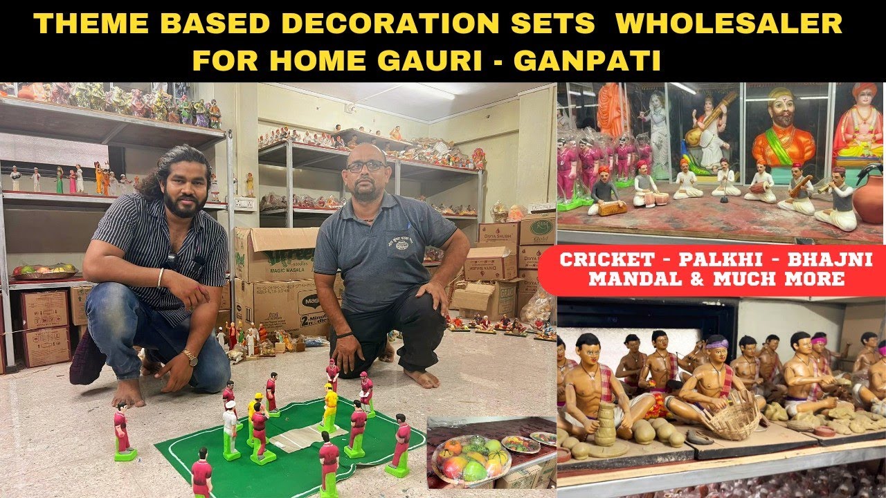 WHOLESALER OF GAURI GANPATI DECORATION || CRICKET - PALKHI SETS & MORE - GORA KUMBHAR MATKA BANDHAR