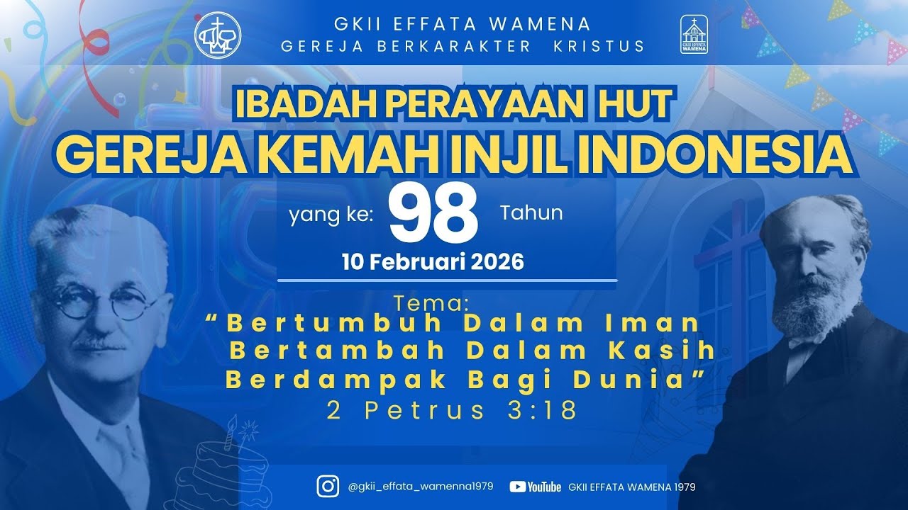 Ibadah Perayaan HUT GKII Ke 98, 10 Februari 2026 #@gerejakemahinjilindonesia3230