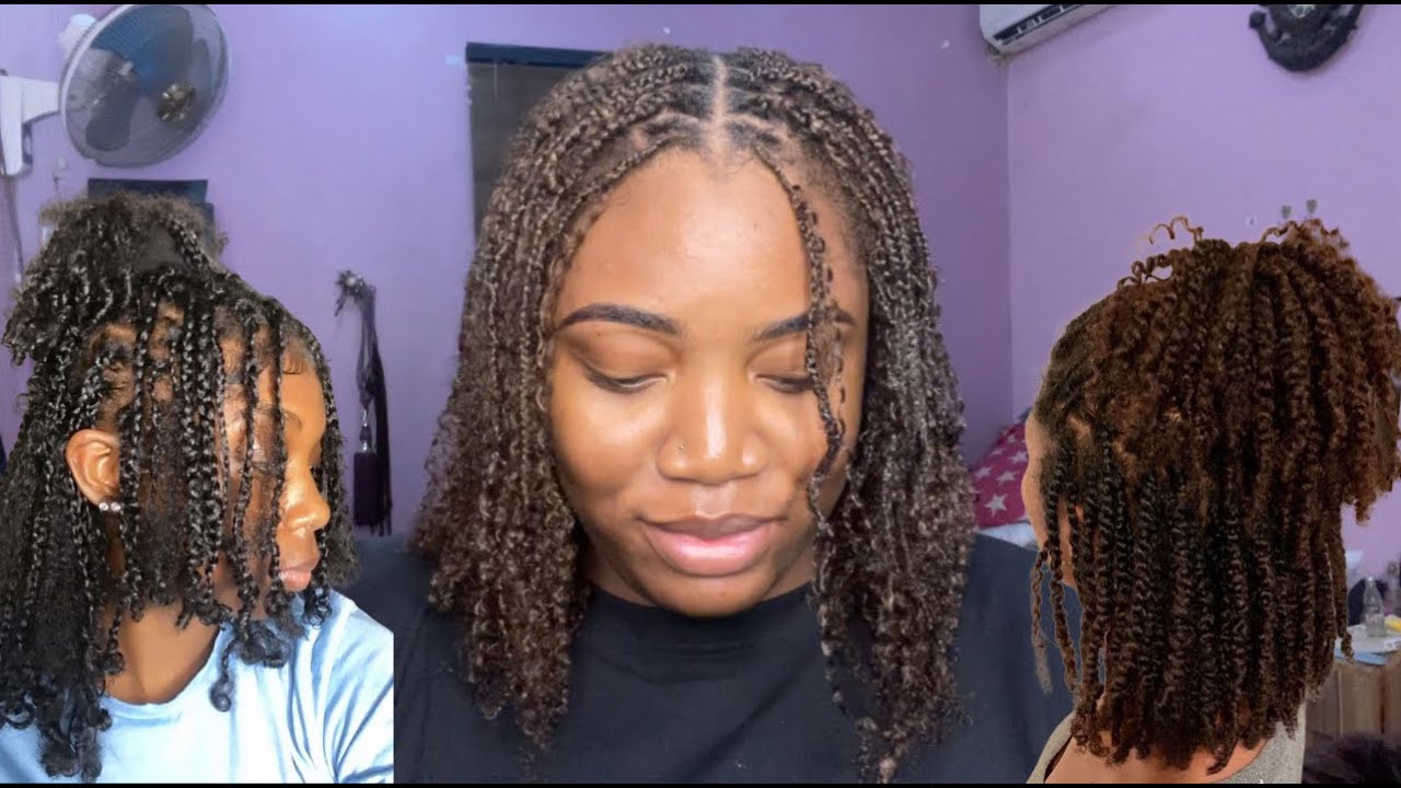HOW TO: Boho braids on Short, Fine, Low-density 4c natural hair with human hair|Protective Hairstyle