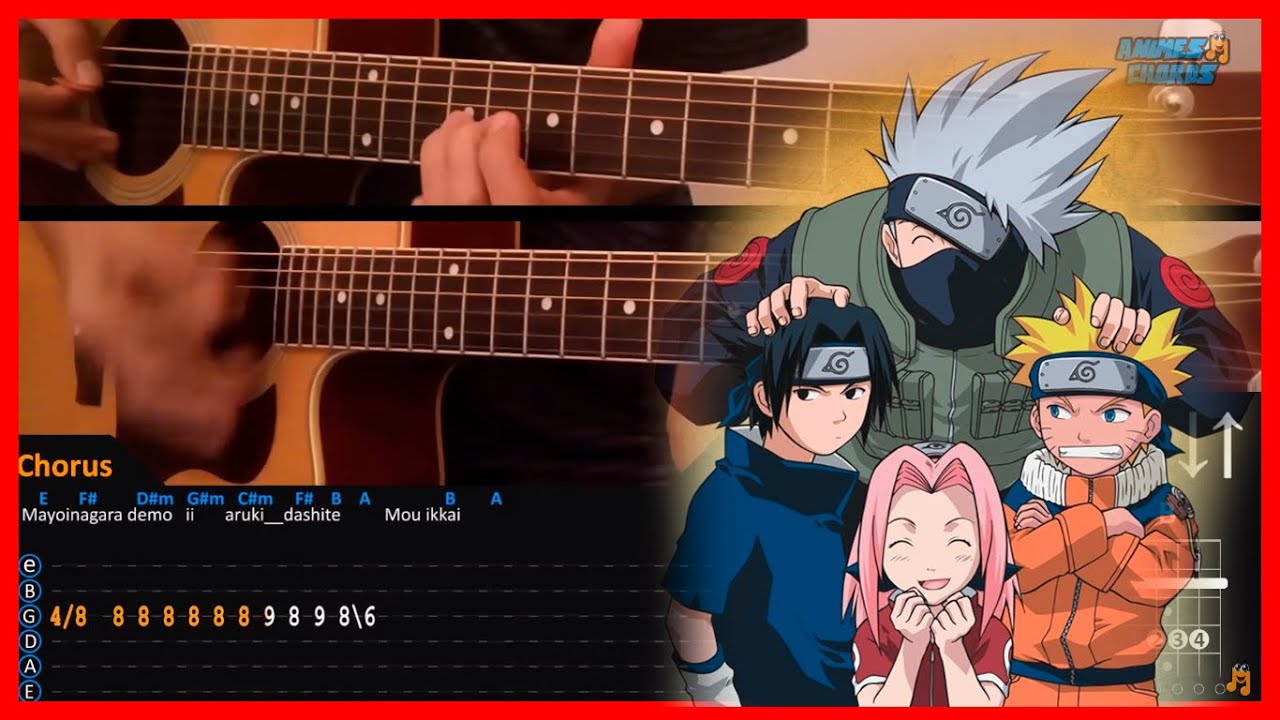 Naruto OP 3 - Kanashimi wo Yasashisa ni | Acoustic Guitar Lesson [Tutorial + TAB + CHORDS]