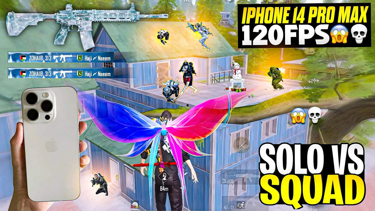 IPHONE 14 Pro Max 😍💀 PUBG 120FPS Aggressive Gameplay 
