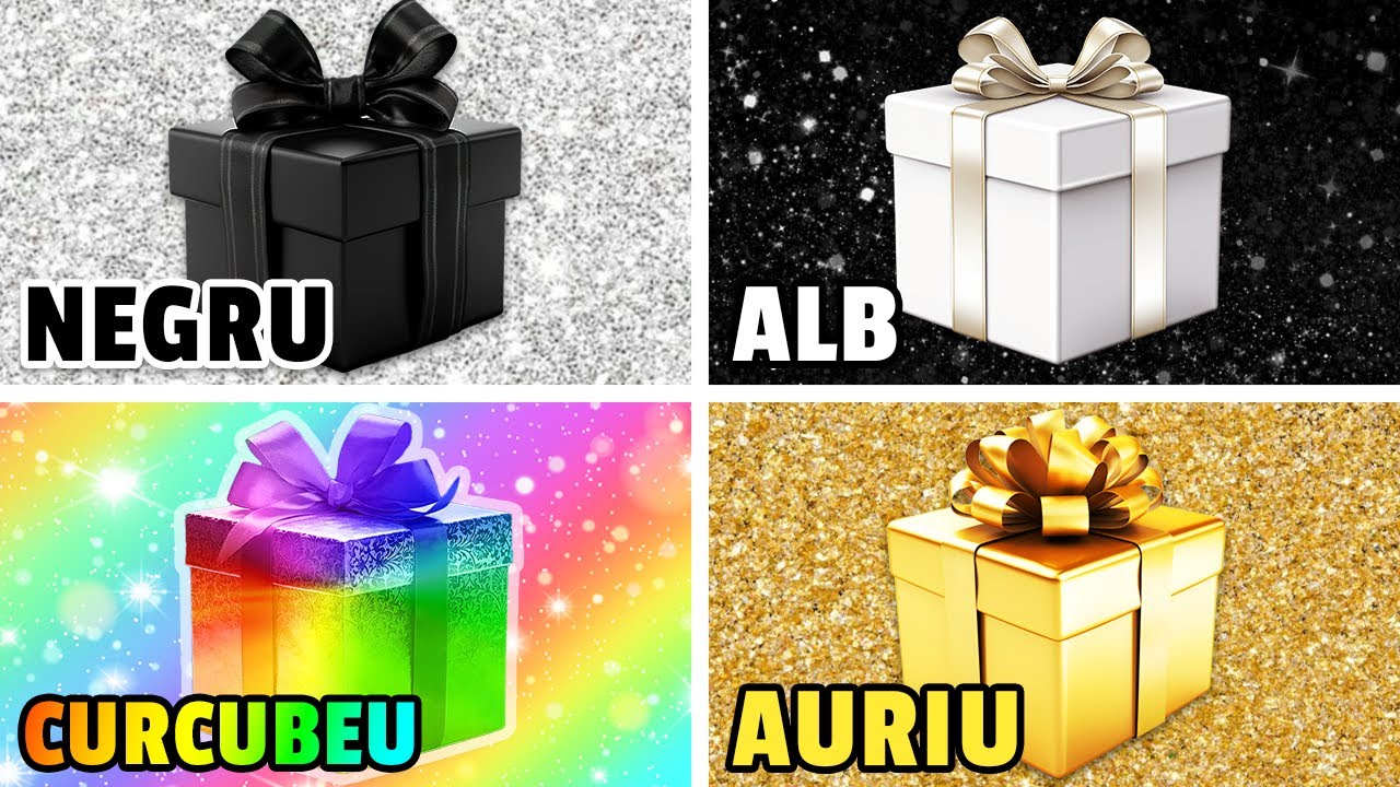 🎁 Alege-ți CADOUL...! 🌈🖤🤍👑 Provocarea celor 4 cadouri! C&acirc;t de norocos ești?