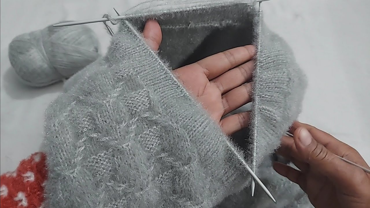 Part-4~Xl Size Gents sweater ke वी गले के लिए कितने फन्दे उठाएँऔर बुनाई कितनी करें#690