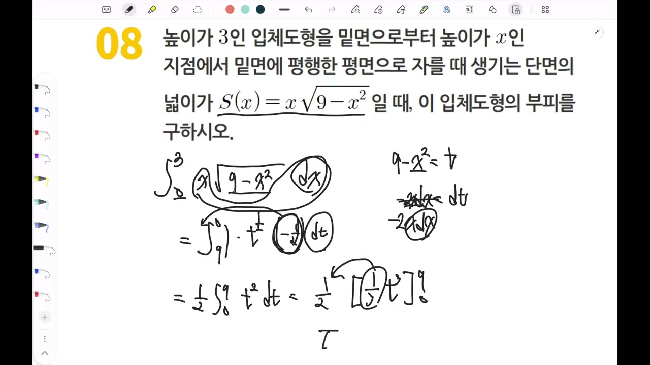[개념다지기] [미적분 심화] 입체도형의 부피