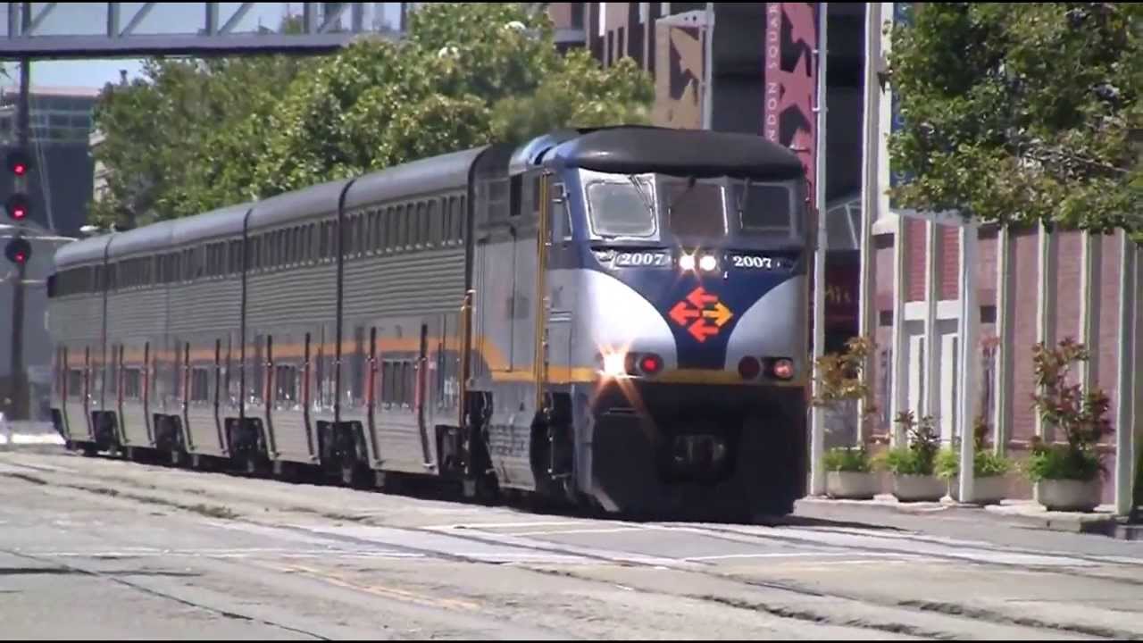 Union Pacific and Amtrak Train Action Oakland, CA [HD]