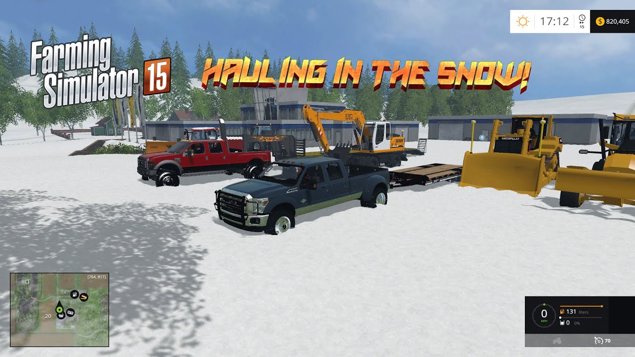 Farming Simulator 2015- Hauling In the Snow!