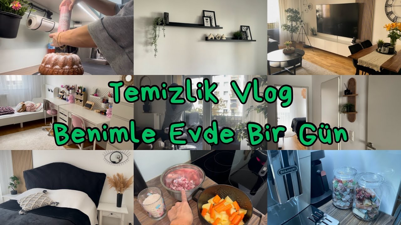Temizlik Vlog | Mini Ev Turu | Düzenli Evim | Pratik Akşam Yemegi | Limonlu Kek | Neler Hazırladım?