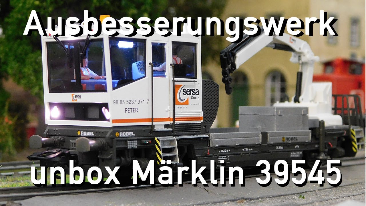 Ausbesserungswerk H0 Märklin 39545 Robel Typ 54.22 Neuheit Sersa Kleinkraftwagen