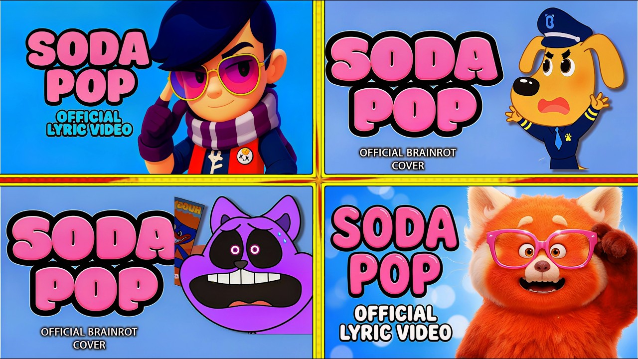 SODA POP - Sheriff Labrador 🆚 Turning Red 🆚 Brawl Stars 🆚 Cat Nap 🤯🔥 - MUSIC CHALLENGE