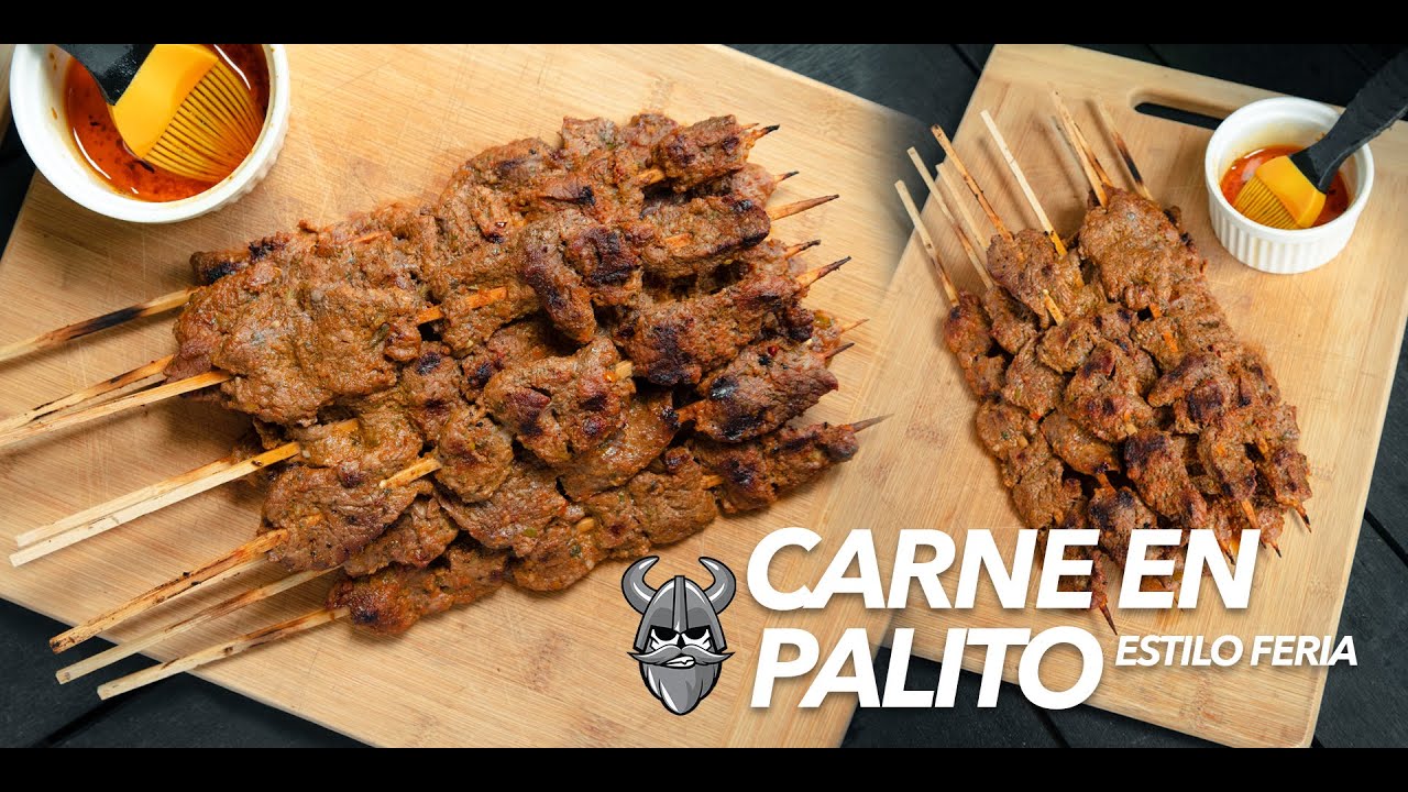CARNE EN PALITO Estilo Feria | Como marinar la carne Paso a Paso | Macho Carnívoro | RECETA FÁCIL