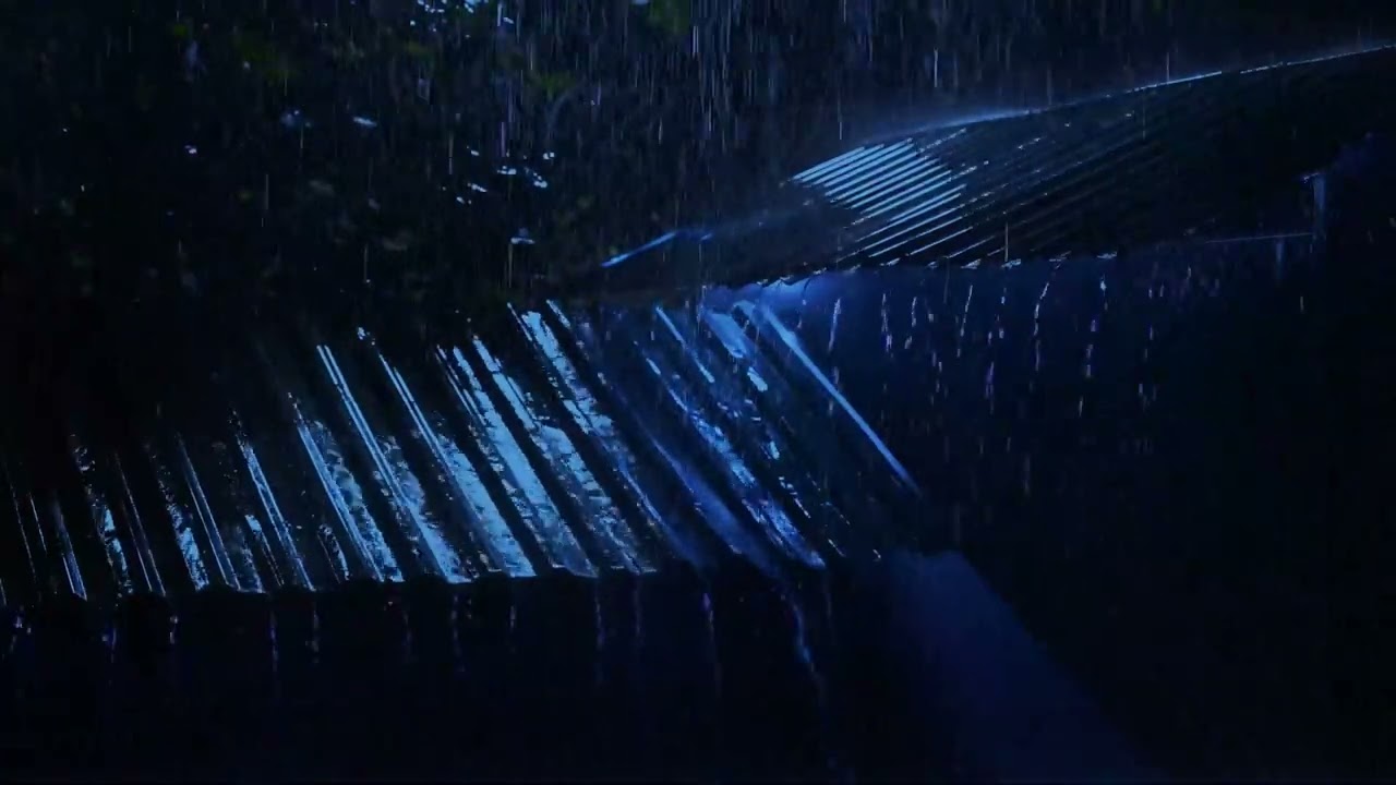 Real Rain Sounds Hypnotize You into Deep Sleep | Torrential Rain on Tin Roof & Huge Thunder at Night