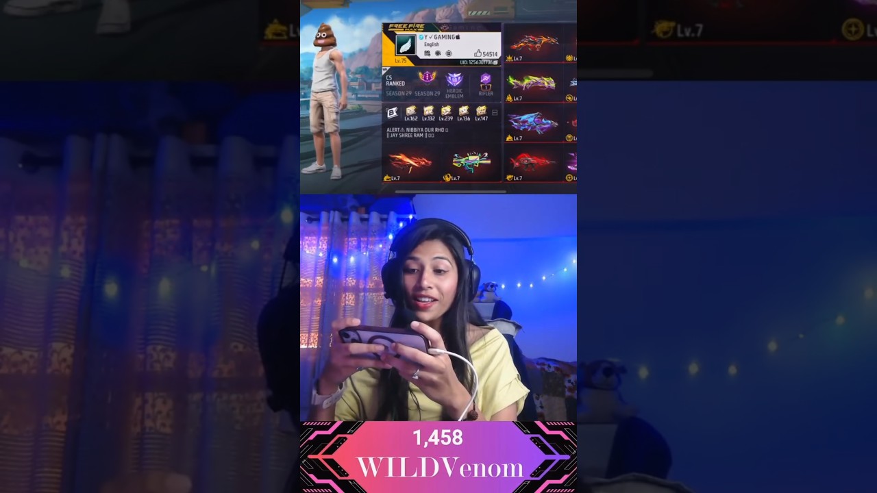 Live streaming cute 🥰 girl Y GAMING ☠️ spam 💬 in UID #ygaming
