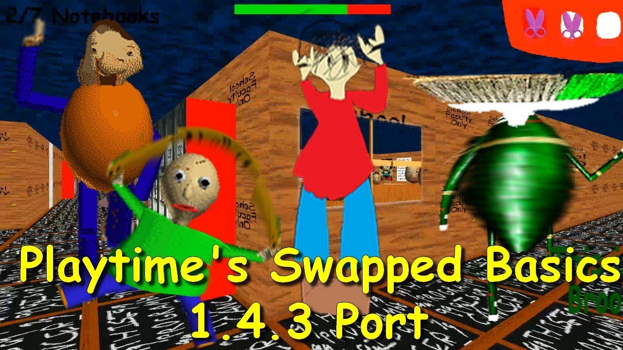 Порт Playtime's Swapped Basics 1.4.3 — декомпилированный мод Baldi's Basics 1.4.3