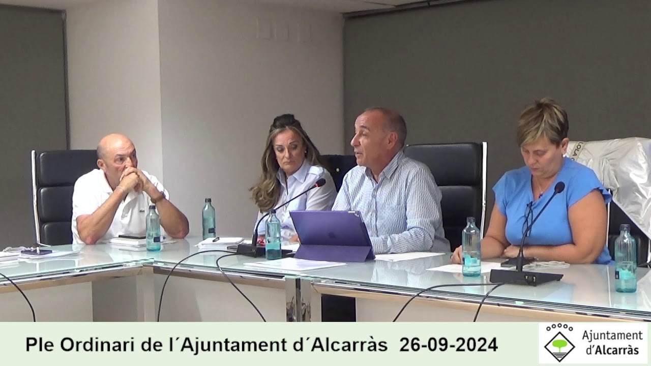 Ple Ordinari de l´Ajuntament d´Alcarràs  26-09-2024