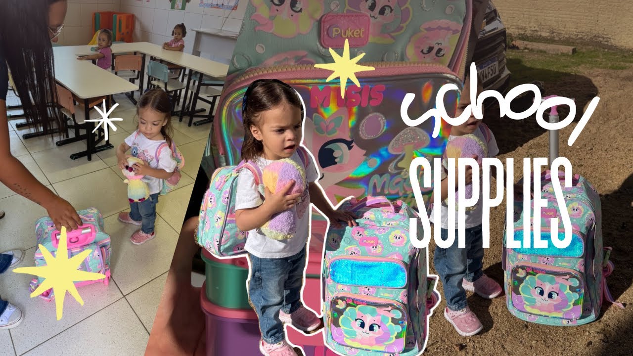 Mãe organizada ou tentando ser? 🫣 Material escolar da Maria 📚✏️💖