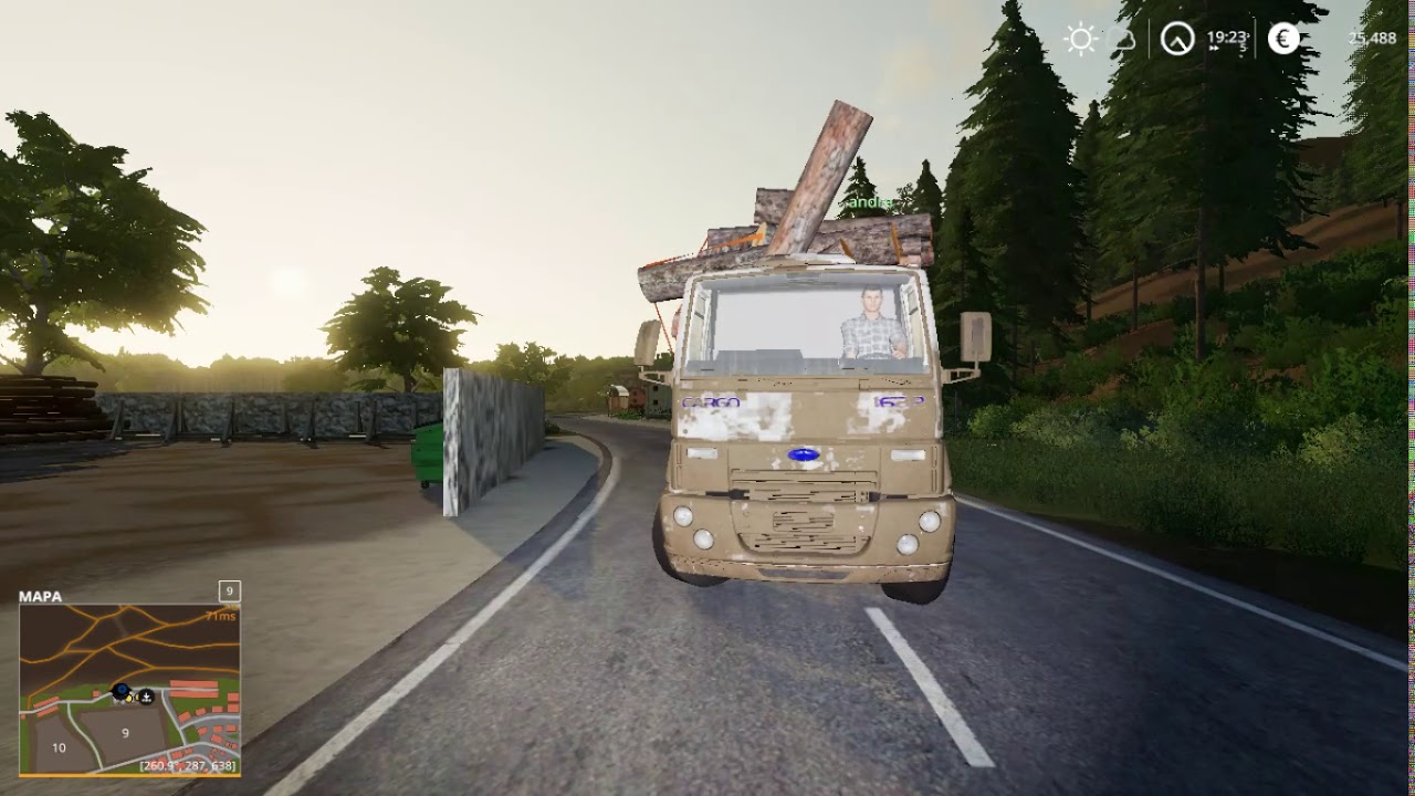 recebendo A carga de madeira na serraria cantabria infinita fs 19