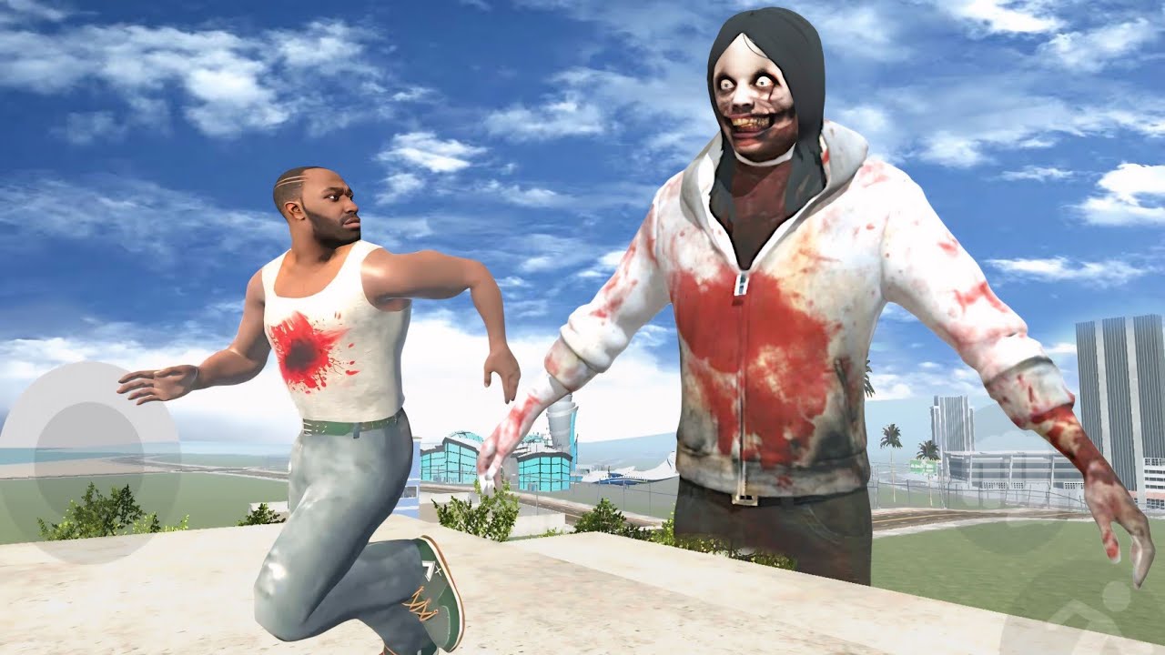 Franklin fight giant jaff the killer in Indian bike driving 3d game