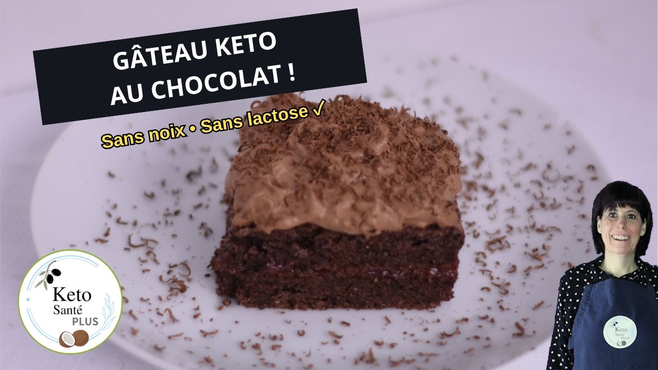 GÂTEAU au chocolat à la farine de coco KETO / Sans Noix / Sans Produit Laitier / Sans Gluten