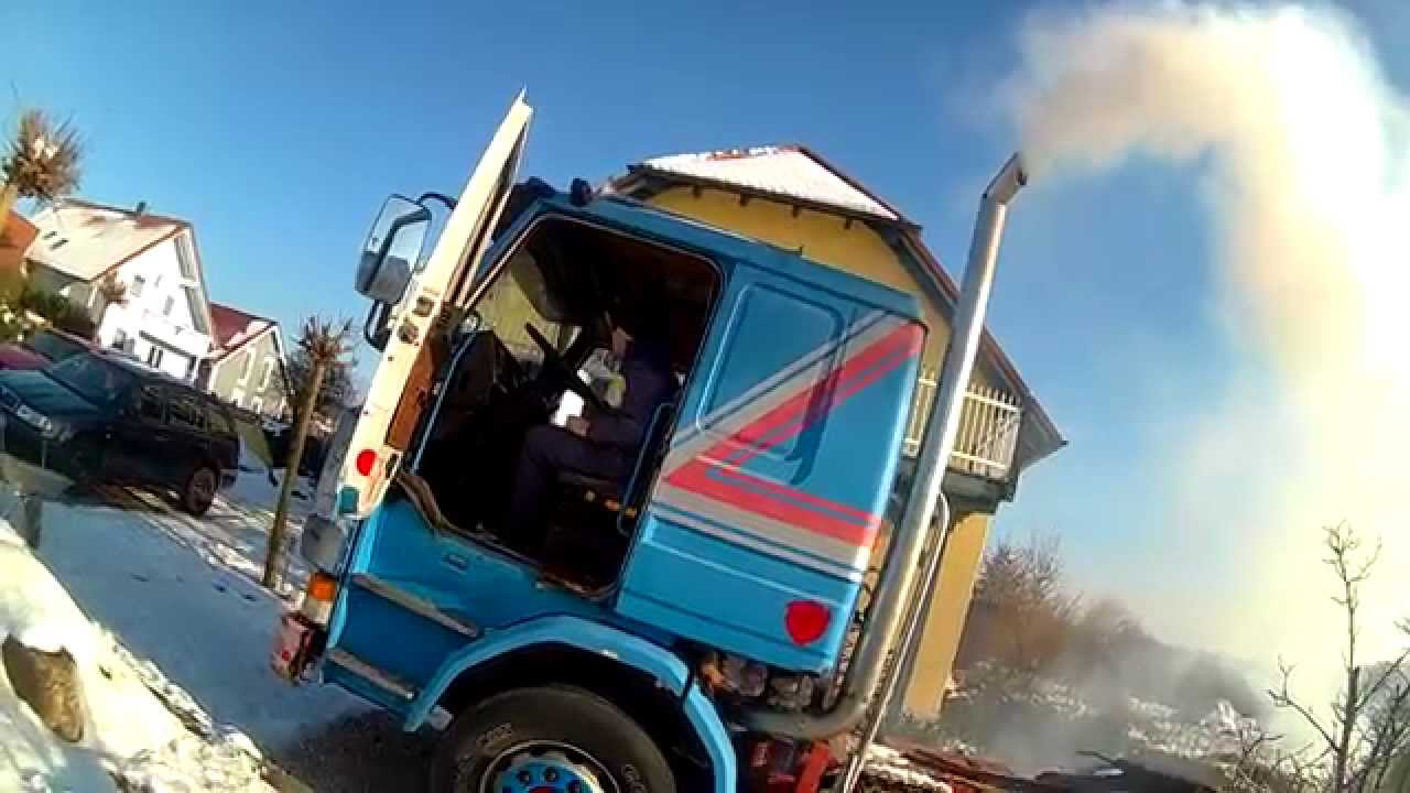 Scania 142M V8 Intercooler Kaltstart nach dem Winter 14/15