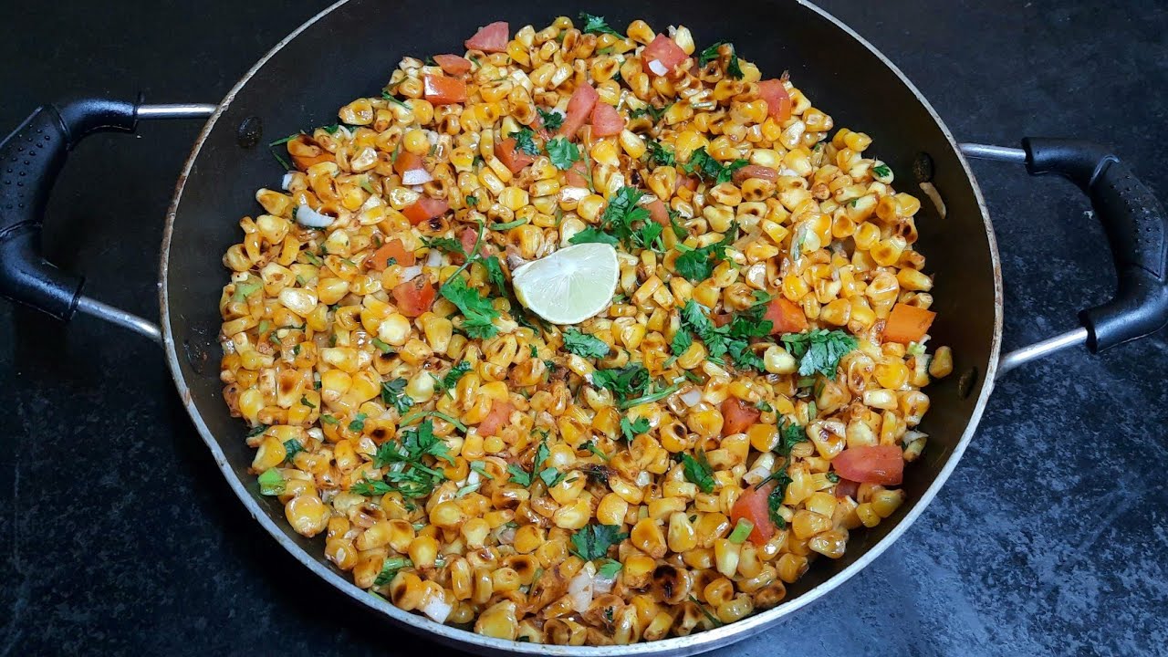 Spicy Butter Corn Chaat Recipe | Masala Corn Recipe | Indian Street Food