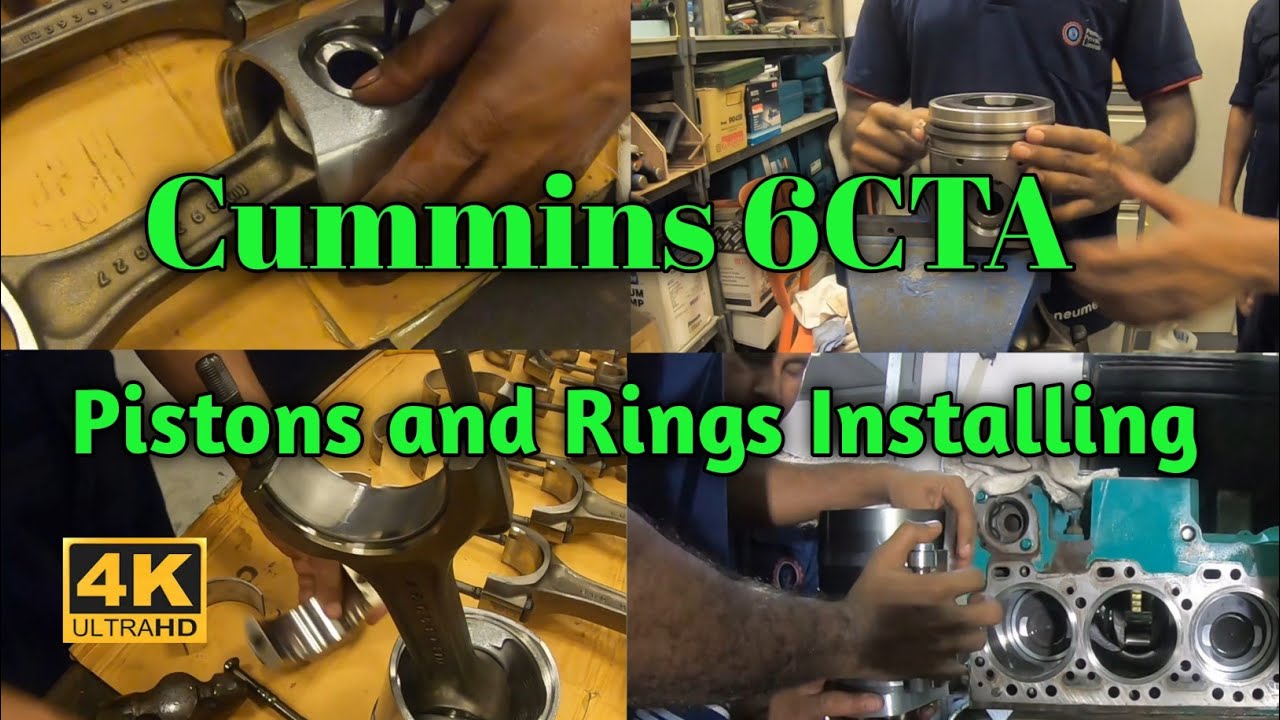 CUMMINS  6CTA 8.3 G2  Install the pistons and rings. Episode 05 TechVlogs