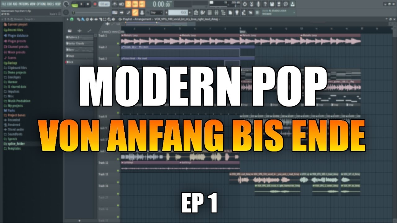 Modern Pop Song produzieren von Anfang bis Ende | Ep. 1 Intro + Verse | FL Studio Tutorial