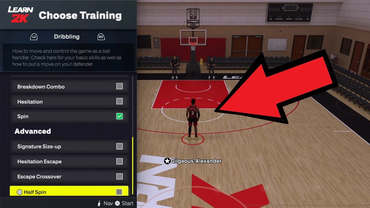NBA 2K26 &mdash; Выполните продвинутый приём в расширенном обучении