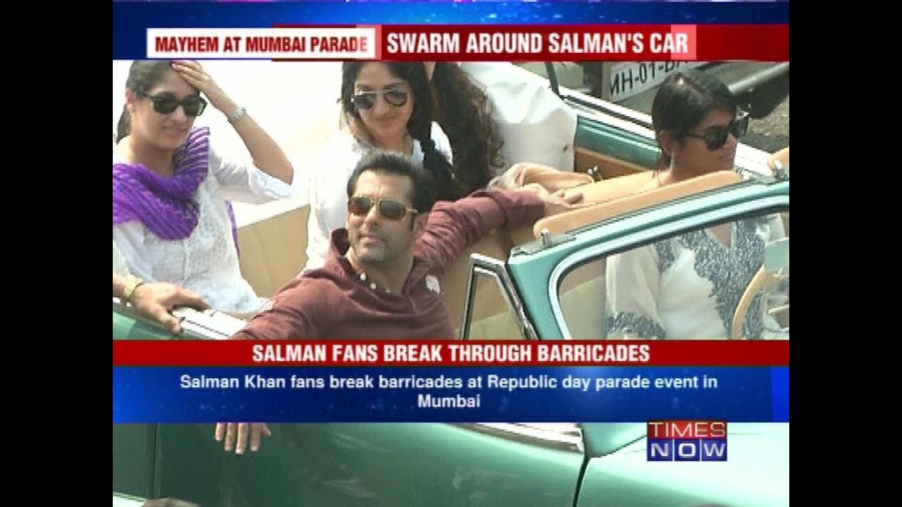Chaos at Mumbai's Republic Day rally - Salman Khan fans break barricade