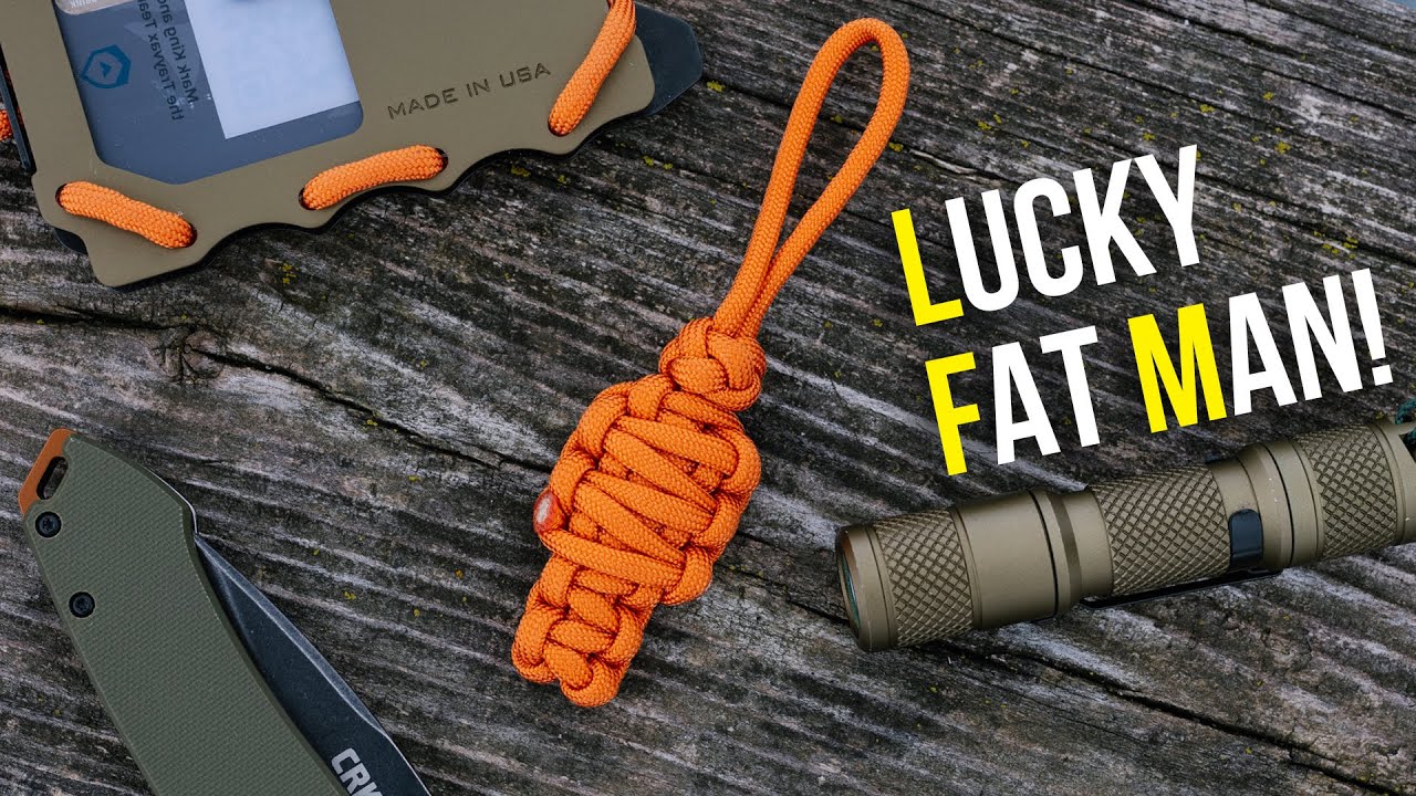 Mini Paraflat Man Paracord Lanyard Zipper Pull Tutorial | Lucky Fat Man