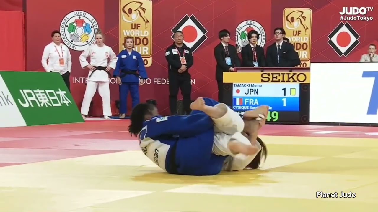 Momo TAMAOKI 🇯🇵 🆚️ Sarah Leonie CYSIQUE 🇫🇷 | полуфинал /-57кг | Большой Шлем Токио 2025