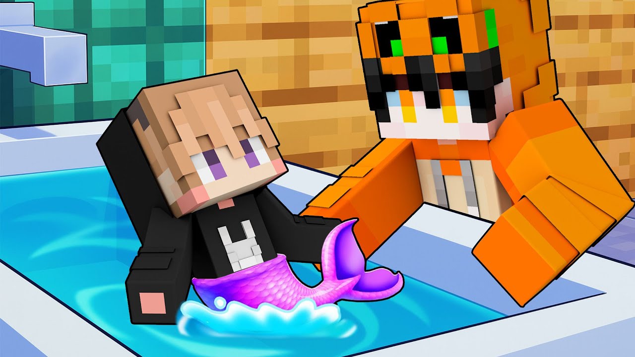 AKU BERUBAH JADI MERMAID DAN DIADOPSI DI MINECRAFT!!