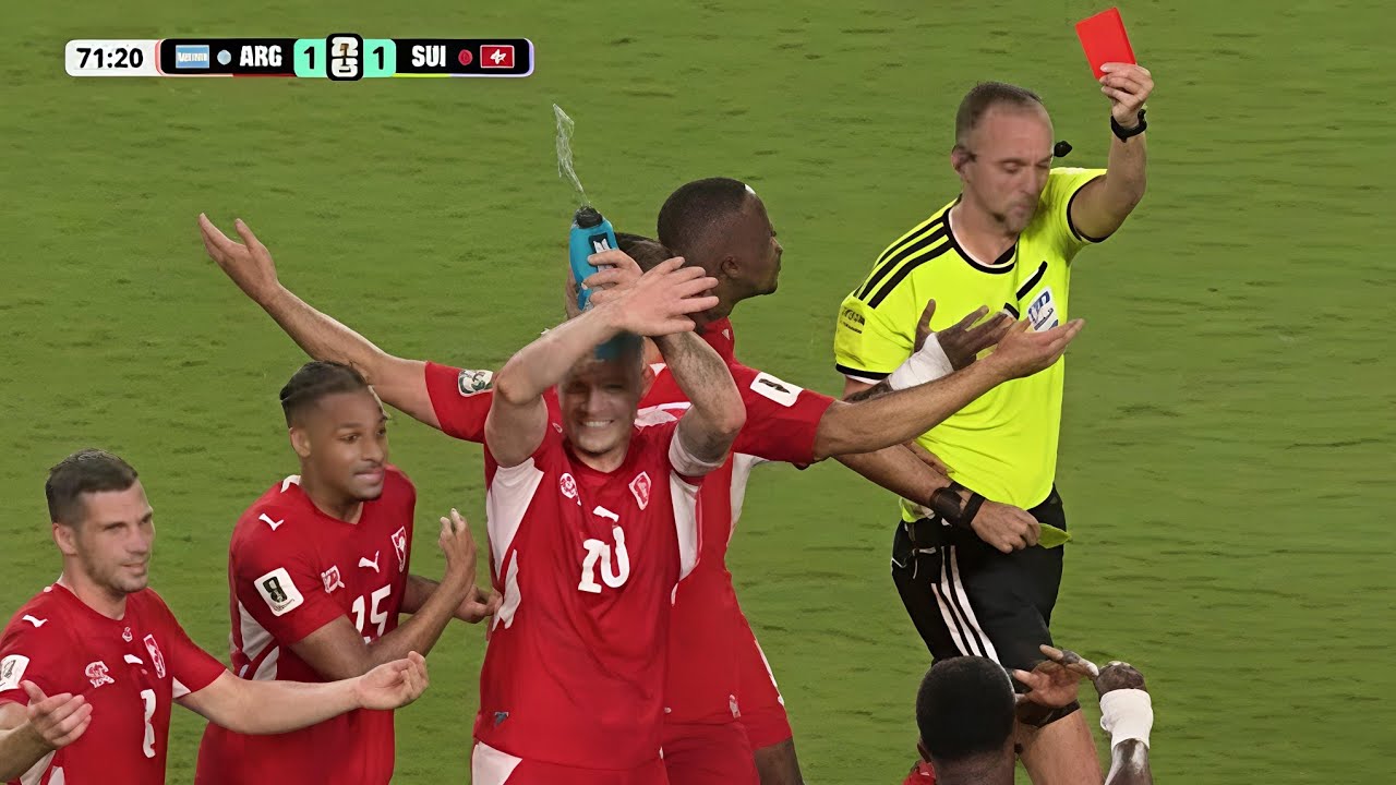 Breel Embolo Red Card vs Argentina | Argentina vs Switzerland 1-1  | Fifa World Cup Highlights 