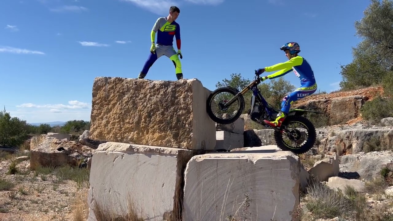 ADAM RAGA 2024 03 06 entreno trial SHERCO pedreres Leandro