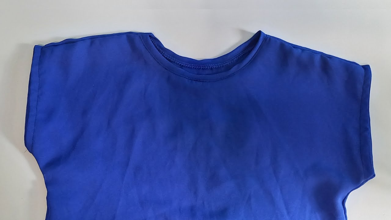 CORTE e COSTURA:  Passo a Passo de como cortar e costurar Blusa manga japonesa/Fácil  Rápido!