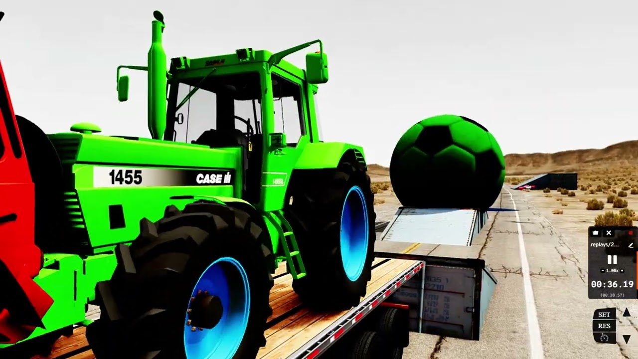 Flatbed Truck Mcqueen | Transportation with Truck - Pothole vs Car #04 - BeamNG.Drive